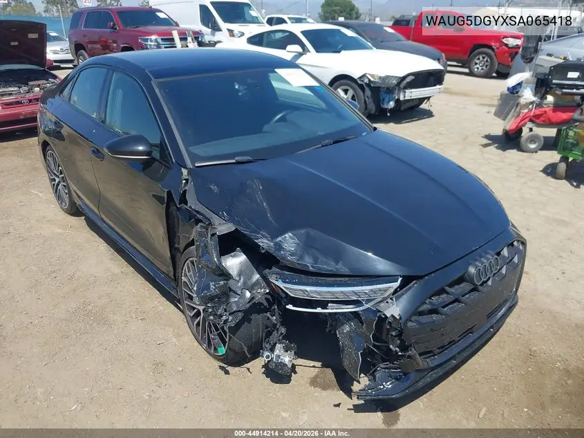 2025 Audi S3 Premium Tfsi Quattro S Tronic VIN: WAUG5DGYXSA065418 Lot: 44914214