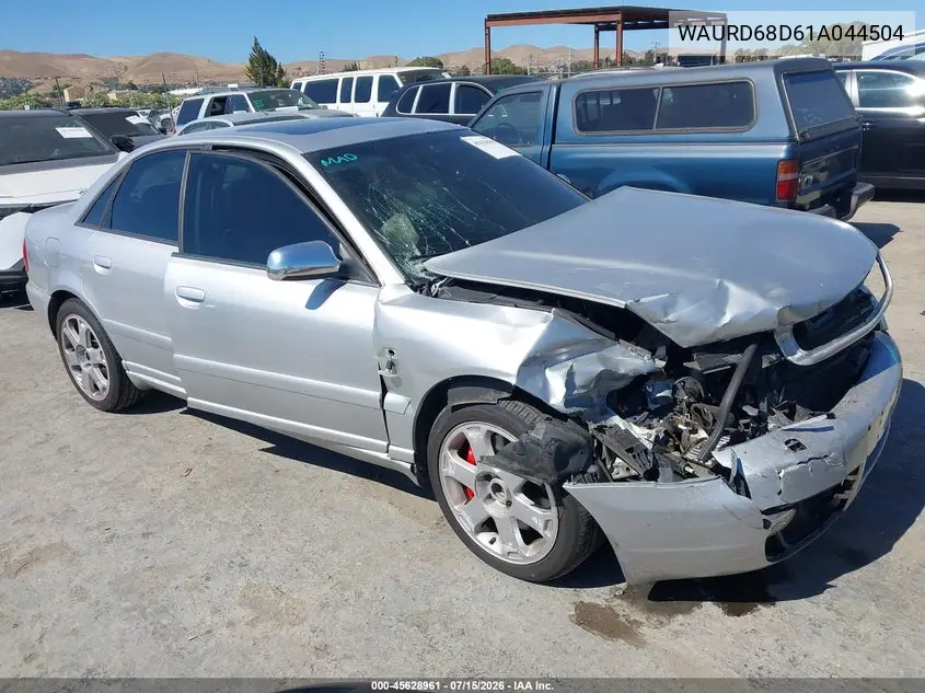 2001 Audi S4 2.7T VIN: WAURD68D61A044504 Lot: 45628961