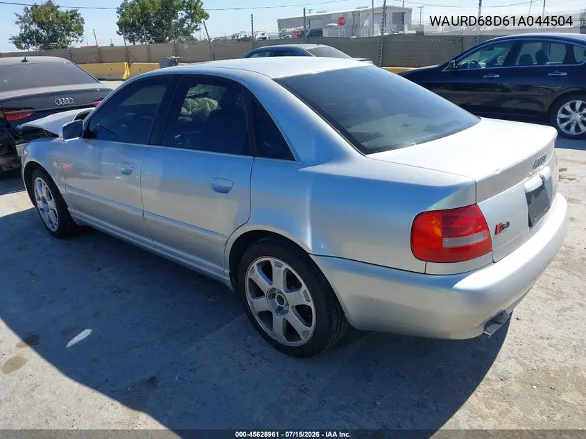 2001 Audi S4 2.7T VIN: WAURD68D61A044504 Lot: 45628961