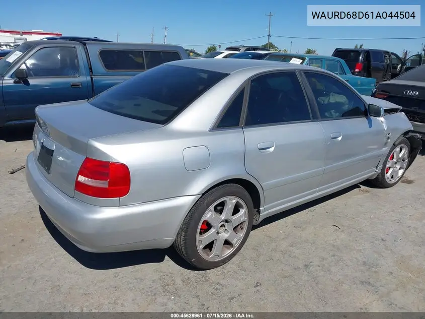 2001 Audi S4 2.7T VIN: WAURD68D61A044504 Lot: 45628961