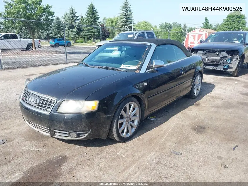 2004 Audi S4 VIN: WUARL48H44K900526 Lot: 45505889