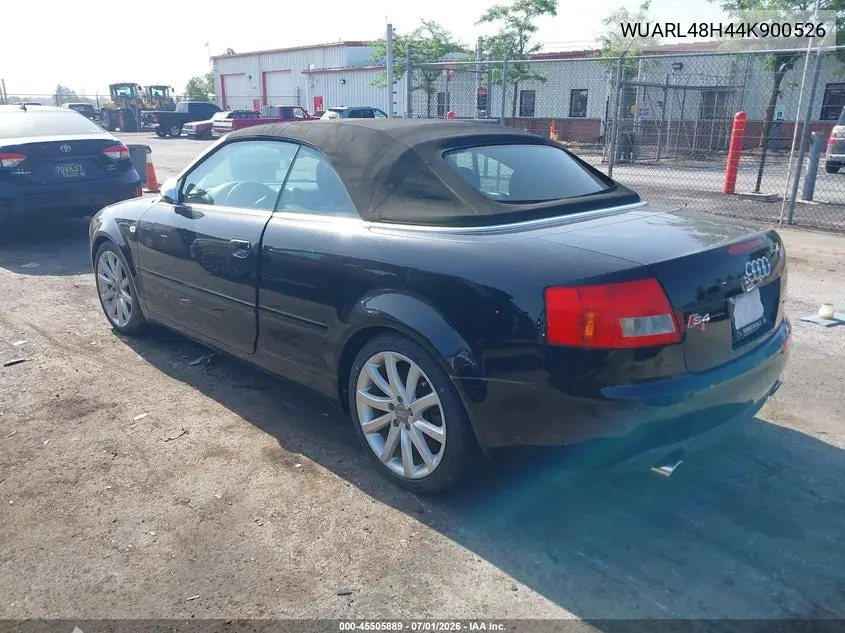 2004 Audi S4 VIN: WUARL48H44K900526 Lot: 45505889