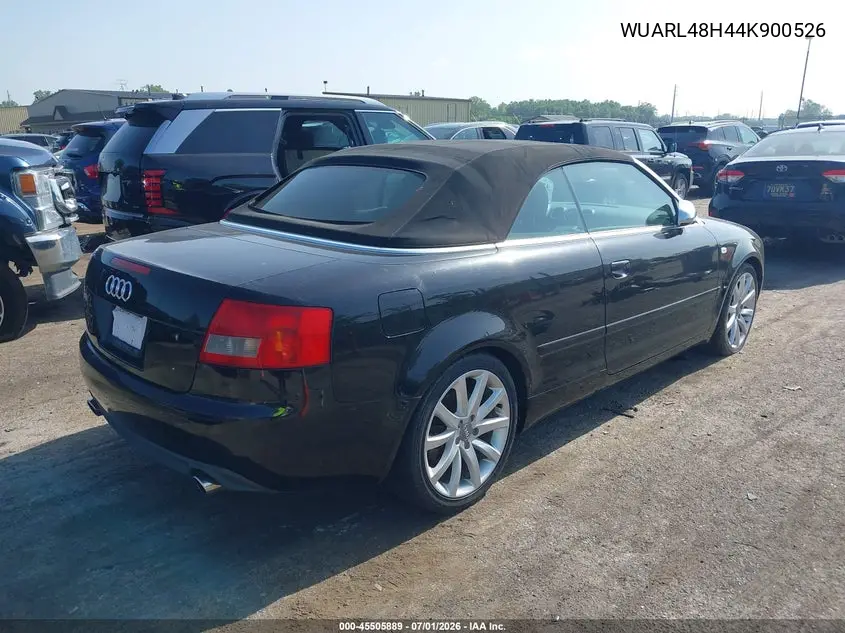 2004 Audi S4 VIN: WUARL48H44K900526 Lot: 45505889
