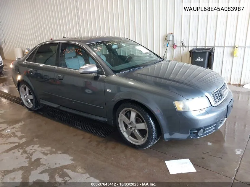 2005 Audi S4 VIN: WAUPL68E45A083987 Lot: 37643412