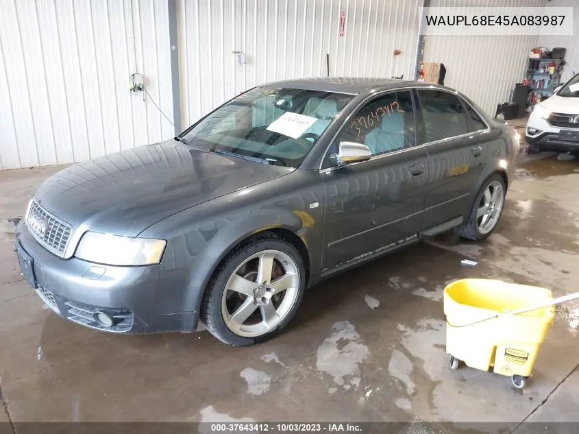 2005 Audi S4 VIN: WAUPL68E45A083987 Lot: 37643412