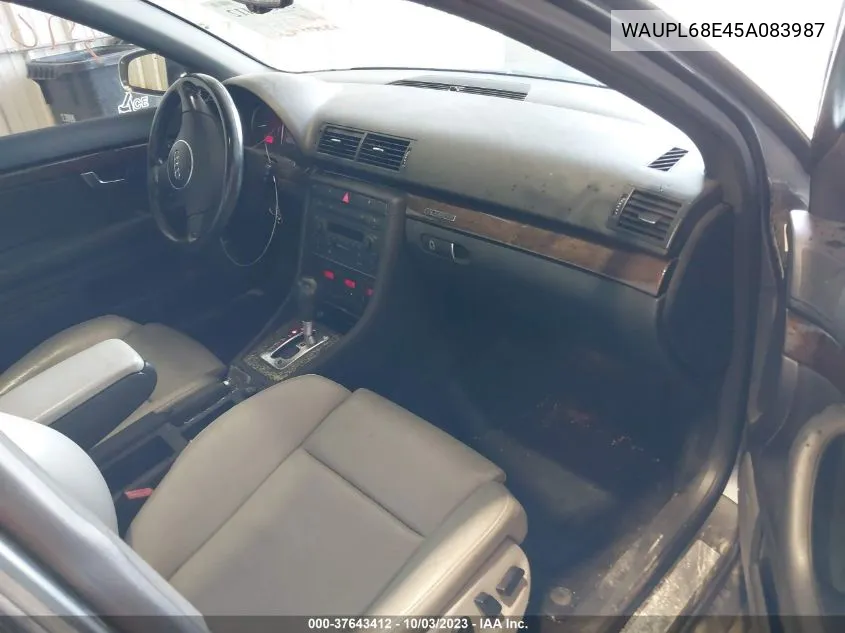 2005 Audi S4 VIN: WAUPL68E45A083987 Lot: 37643412