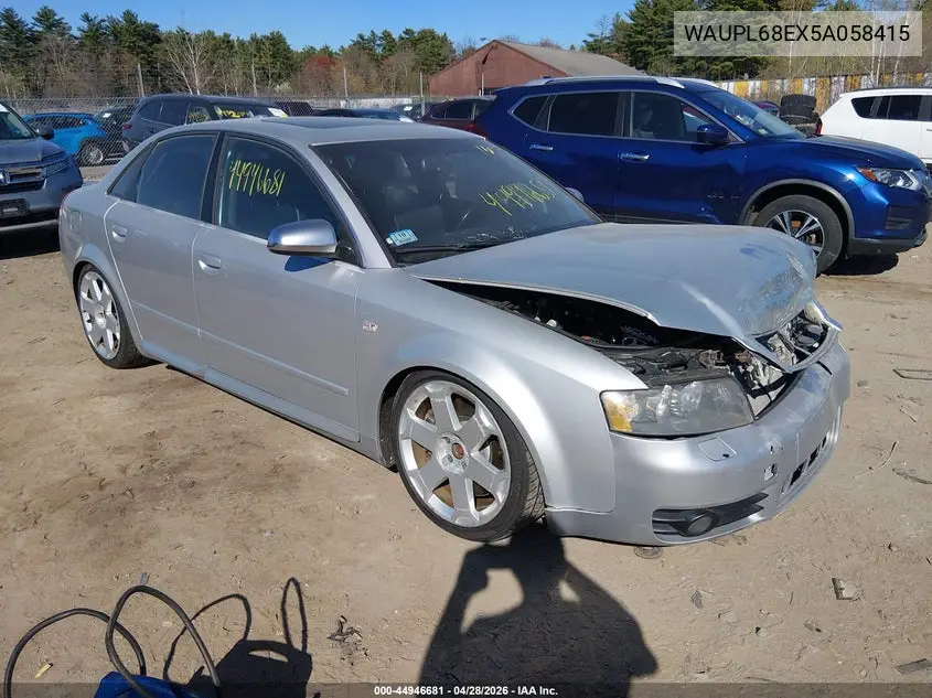 2005 Audi S4 4.2 VIN: WAUPL68EX5A058415 Lot: 44946681