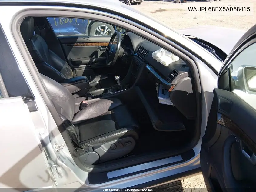 2005 Audi S4 4.2 VIN: WAUPL68EX5A058415 Lot: 44946681