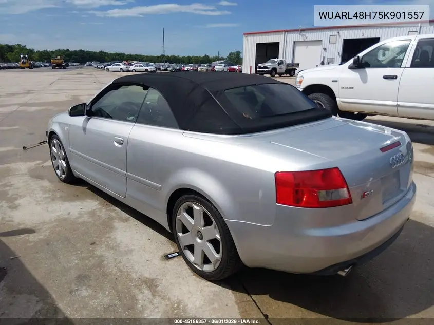 2005 Audi S4 VIN: WUARL48H75K901557 Lot: 45186357