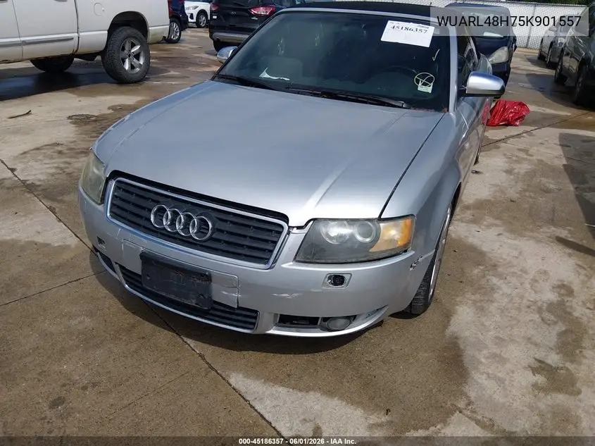 2005 Audi S4 VIN: WUARL48H75K901557 Lot: 45186357