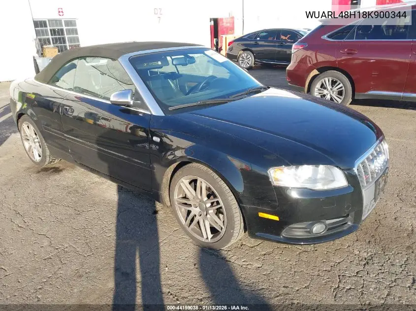 2008 Audi S4 4.2 VIN: WUARL48H18K900344 Lot: 44159038