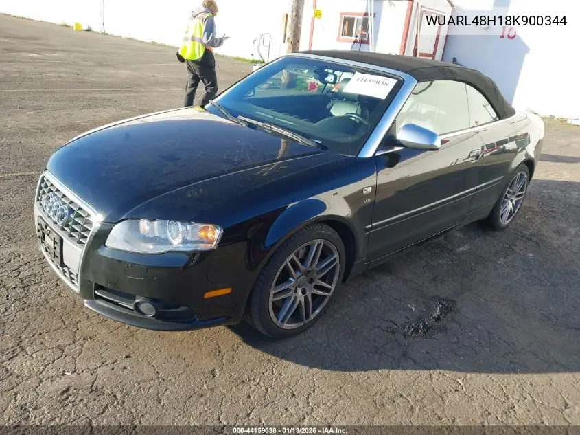 2008 Audi S4 4.2 VIN: WUARL48H18K900344 Lot: 44159038
