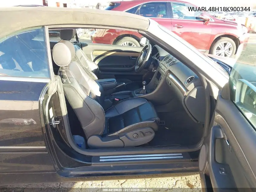 2008 Audi S4 4.2 VIN: WUARL48H18K900344 Lot: 44159038