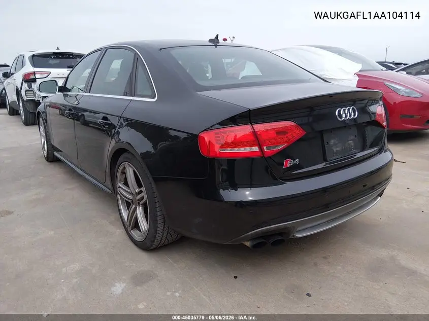 2010 Audi S4 3.0 Premium Plus VIN: WAUKGAFL1AA104114 Lot: 45035779