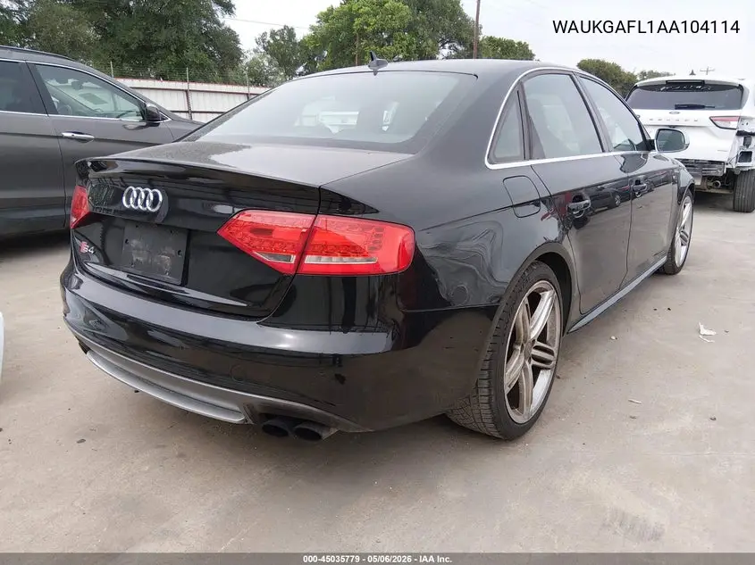 2010 Audi S4 3.0 Premium Plus VIN: WAUKGAFL1AA104114 Lot: 45035779