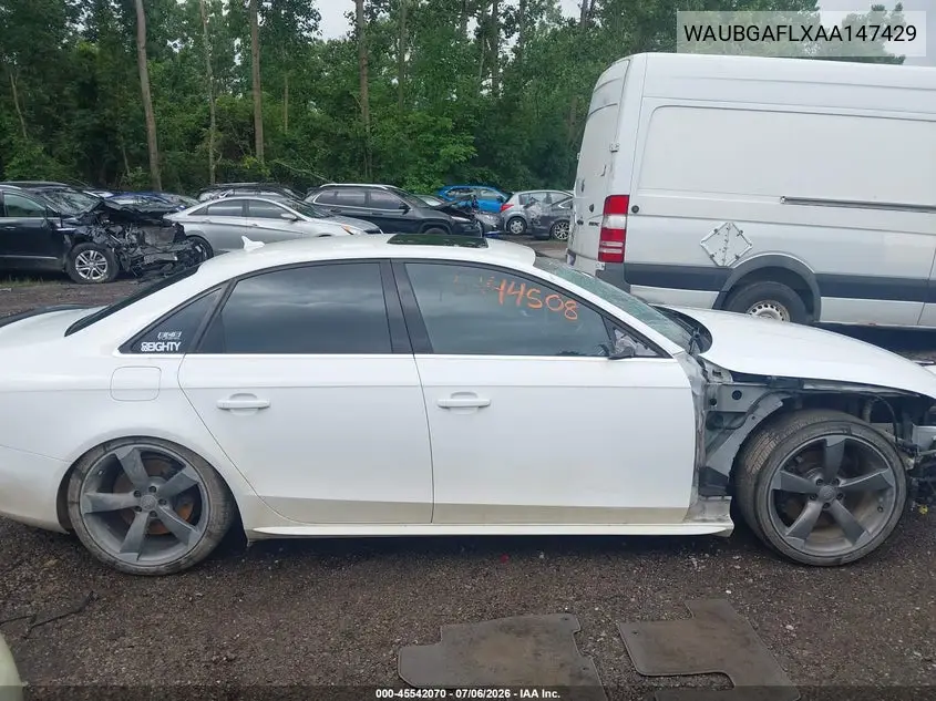 2010 Audi S4 3.0 Premium Plus VIN: WAUBGAFLXAA147429 Lot: 45542070