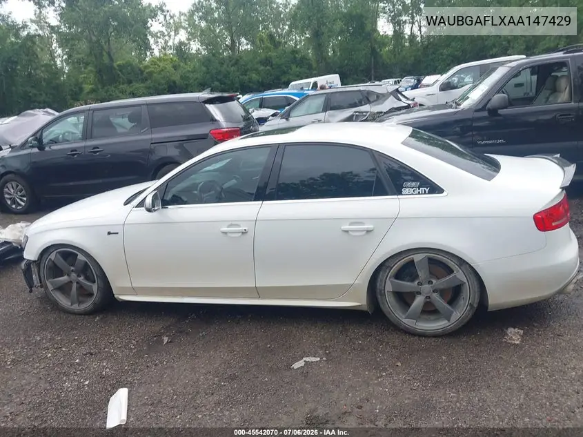2010 Audi S4 3.0 Premium Plus VIN: WAUBGAFLXAA147429 Lot: 45542070