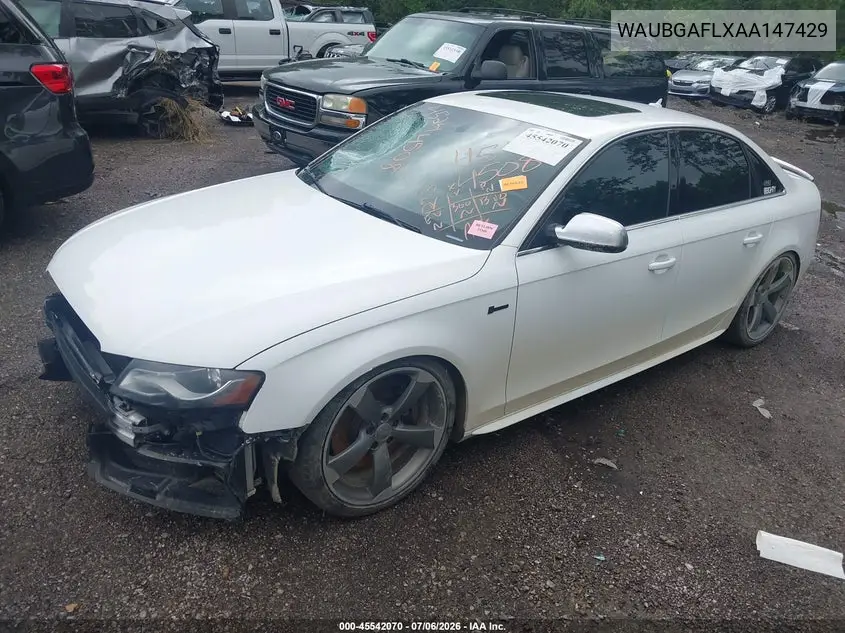 2010 Audi S4 3.0 Premium Plus VIN: WAUBGAFLXAA147429 Lot: 45542070