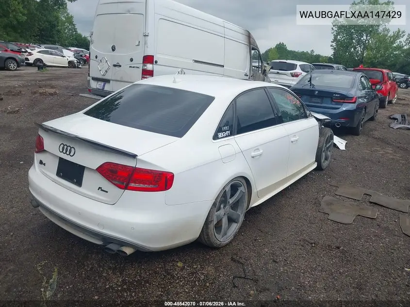 2010 Audi S4 3.0 Premium Plus VIN: WAUBGAFLXAA147429 Lot: 45542070