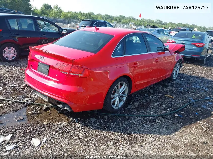 2010 Audi S4 3.0 Premium Plus VIN: WAUBGAFL7AA125727 Lot: 45588721