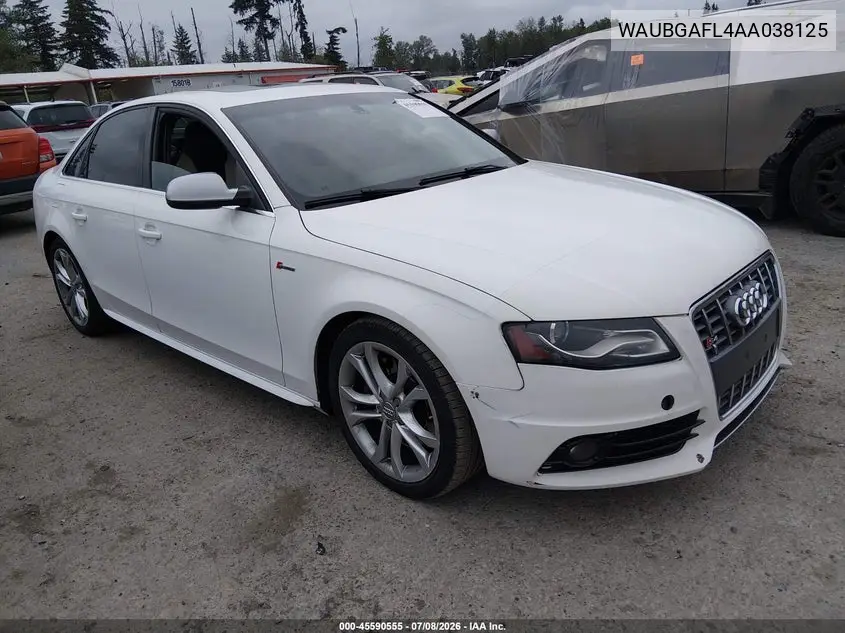 2010 Audi S4 3.0 Premium Plus VIN: WAUBGAFL4AA038125 Lot: 45590555