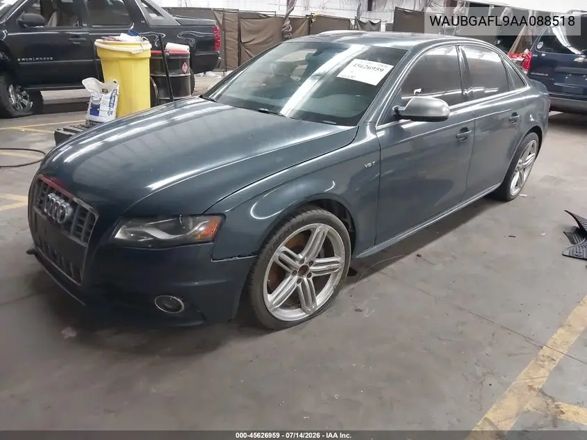 2010 Audi S4 3.0 Premium Plus VIN: WAUBGAFL9AA088518 Lot: 45626959