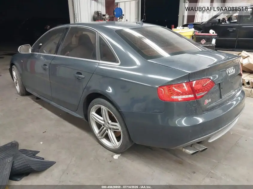 2010 Audi S4 3.0 Premium Plus VIN: WAUBGAFL9AA088518 Lot: 45626959