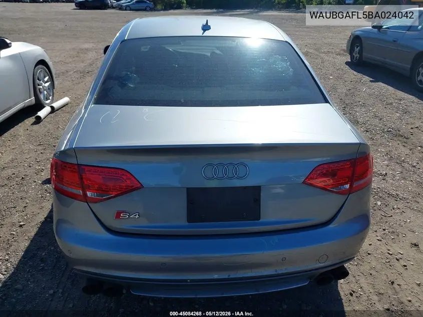 2011 Audi S4 3.0 Premium Plus VIN: WAUBGAFL5BA024042 Lot: 45084268