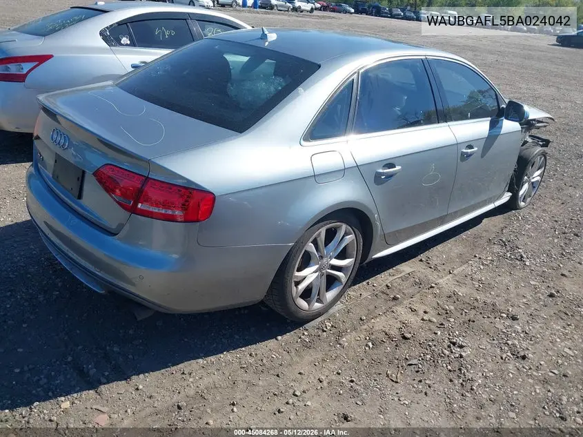2011 Audi S4 3.0 Premium Plus VIN: WAUBGAFL5BA024042 Lot: 45084268