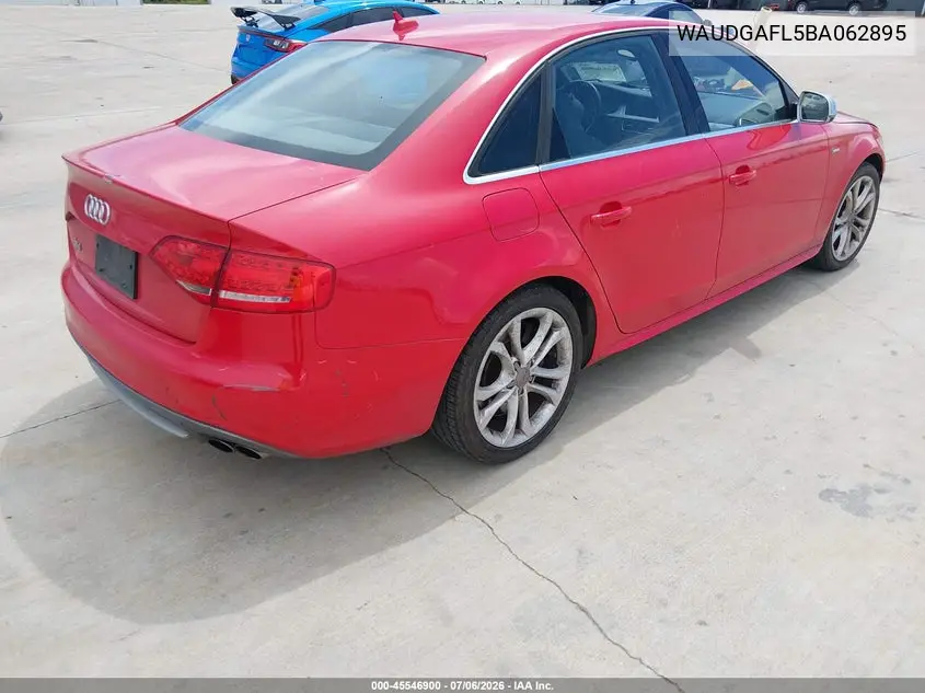 2011 Audi S4 3.0 Premium Plus VIN: WAUDGAFL5BA062895 Lot: 45546900