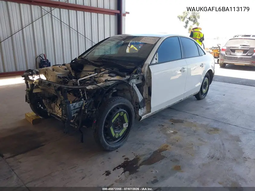 2011 Audi S4 3.0 Premium Plus VIN: WAUKGAFL6BA113179 Lot: 45572355