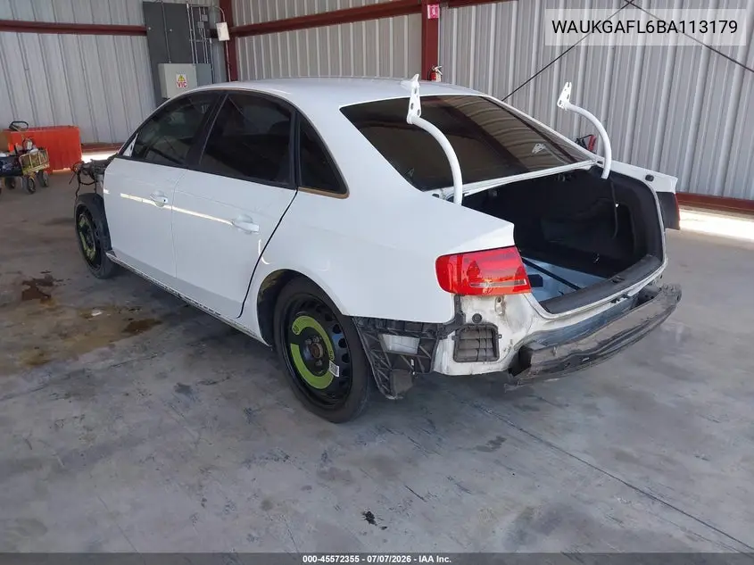 2011 Audi S4 3.0 Premium Plus VIN: WAUKGAFL6BA113179 Lot: 45572355