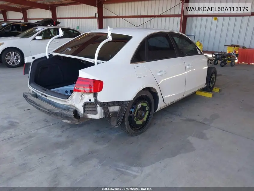 2011 Audi S4 3.0 Premium Plus VIN: WAUKGAFL6BA113179 Lot: 45572355