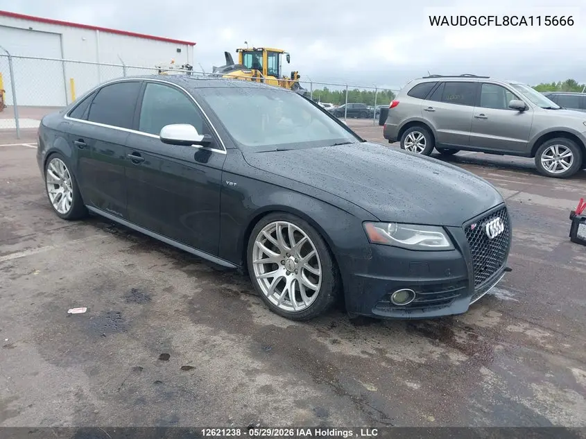 2012 Audi S4 3.0 VIN: WAUDGCFL8CA115666 Lot: 12621238