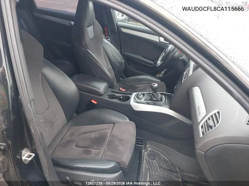 2012 Audi S4 3.0 VIN: WAUDGCFL8CA115666 Lot: 12621238