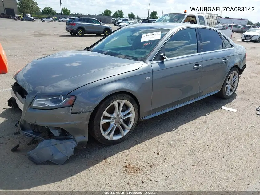 2012 Audi S4 3.0 Premium Plus VIN: WAUBGAFL7CA083143 Lot: 44970899
