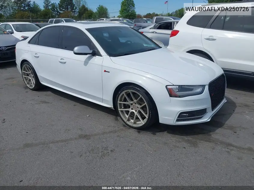 2013 Audi S4 3.0T Premium Plus VIN: WAUBGAFLXDA250726 Lot: 44717520