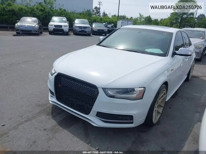 2013 Audi S4 3.0T Premium Plus VIN: WAUBGAFLXDA250726 Lot: 44717520