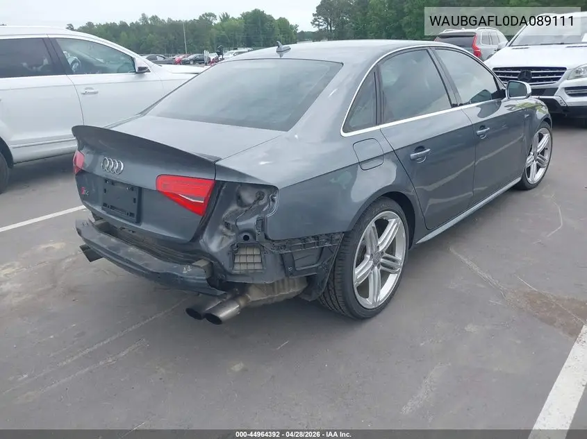 2013 Audi S4 3.0T Premium Plus VIN: WAUBGAFL0DA089111 Lot: 44964392