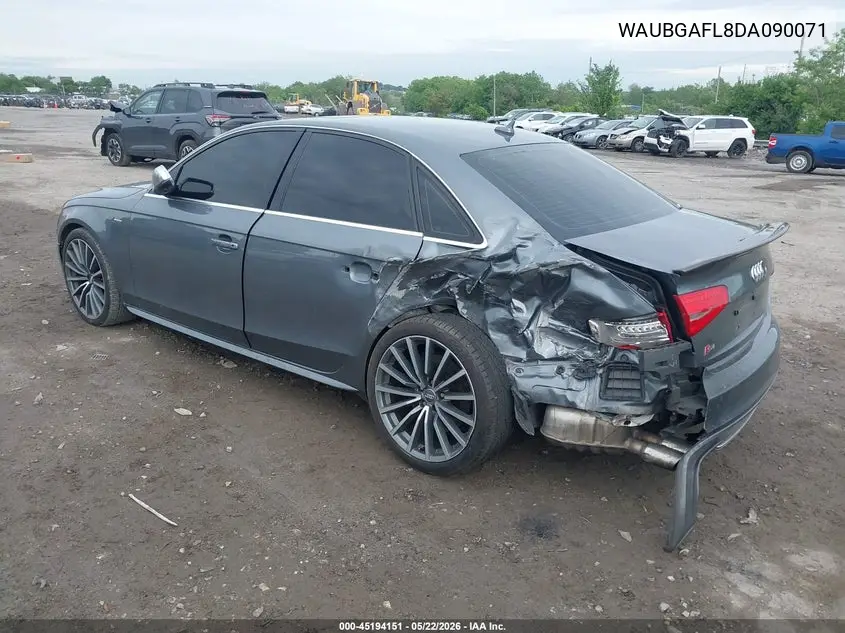 2013 Audi S4 3.0T Premium Plus VIN: WAUBGAFL8DA090071 Lot: 45194151