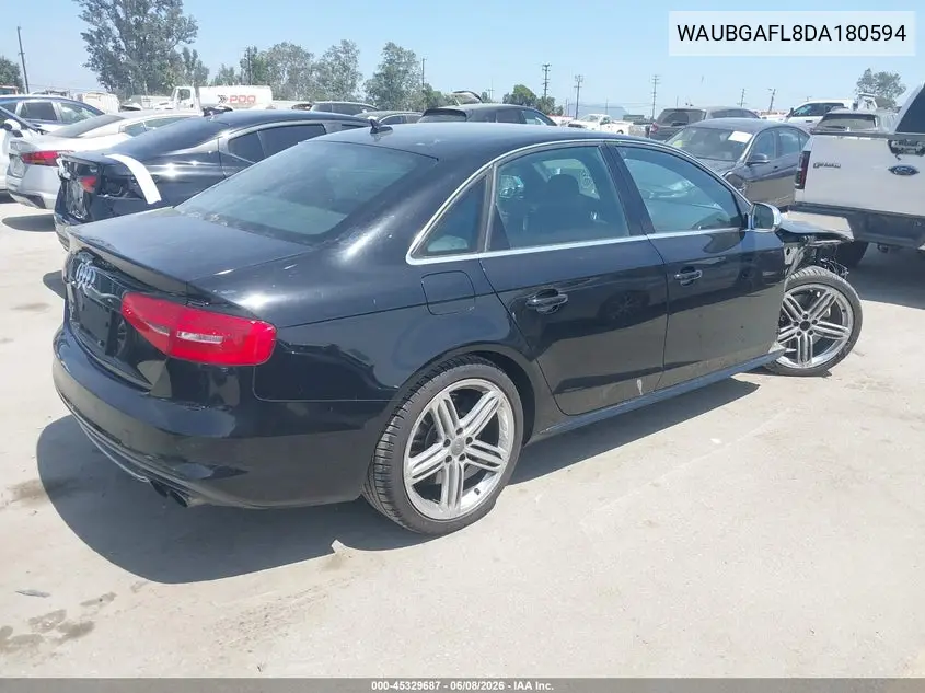 2013 Audi S4 3.0T Premium Plus VIN: WAUBGAFL8DA180594 Lot: 45329687