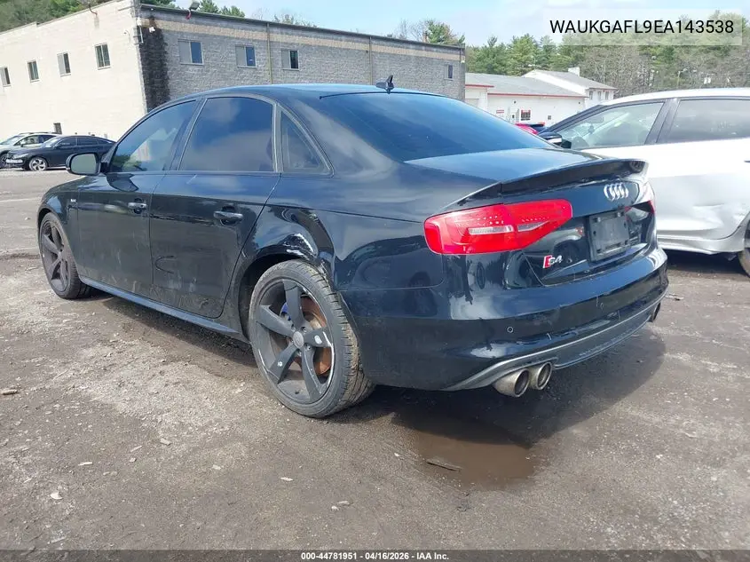 2014 Audi S4 3.0T Premium Plus VIN: WAUKGAFL9EA143538 Lot: 44781951