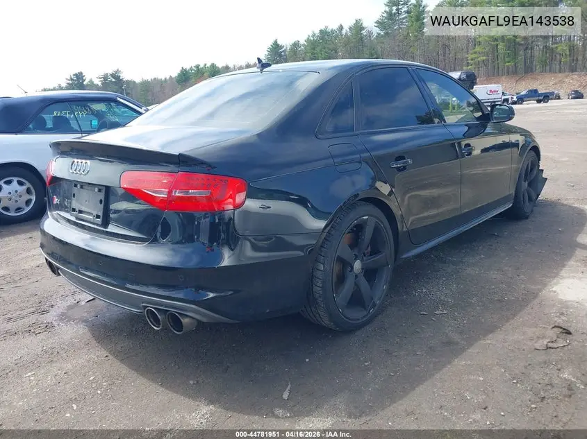 2014 Audi S4 3.0T Premium Plus VIN: WAUKGAFL9EA143538 Lot: 44781951