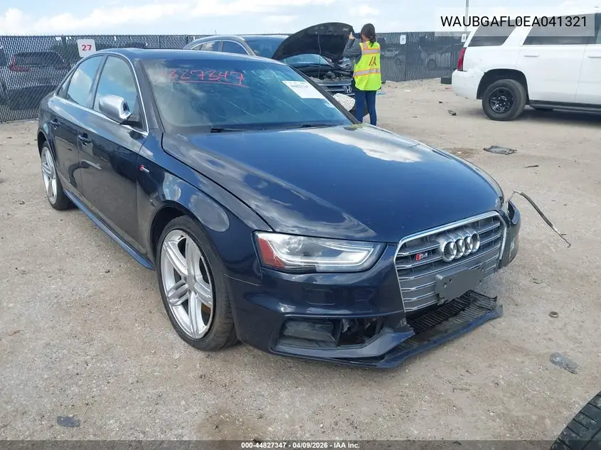 2014 Audi S4 3.0T Premium Plus VIN: WAUBGAFL0EA041321 Lot: 44827347