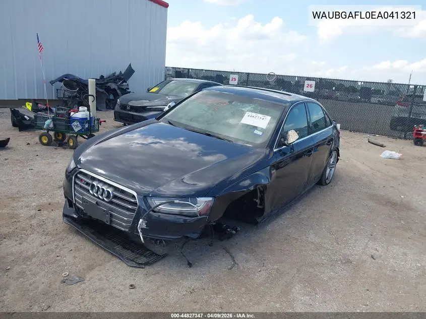 2014 Audi S4 3.0T Premium Plus VIN: WAUBGAFL0EA041321 Lot: 44827347