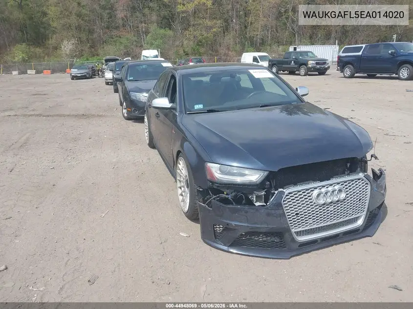 2014 Audi S4 3.0T Premium Plus VIN: WAUKGAFL5EA014020 Lot: 44948069