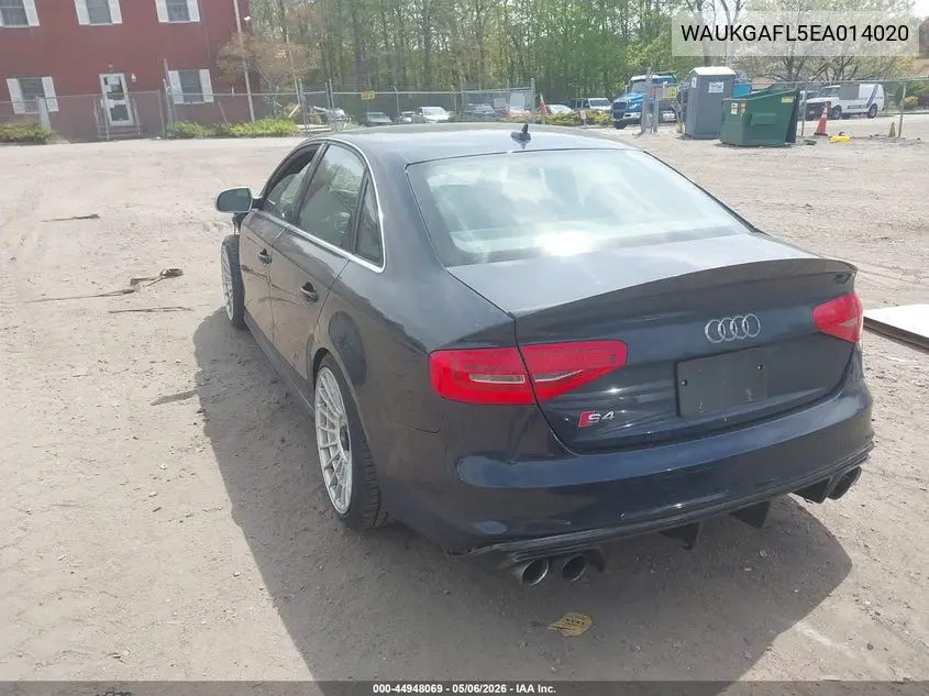 2014 Audi S4 3.0T Premium Plus VIN: WAUKGAFL5EA014020 Lot: 44948069