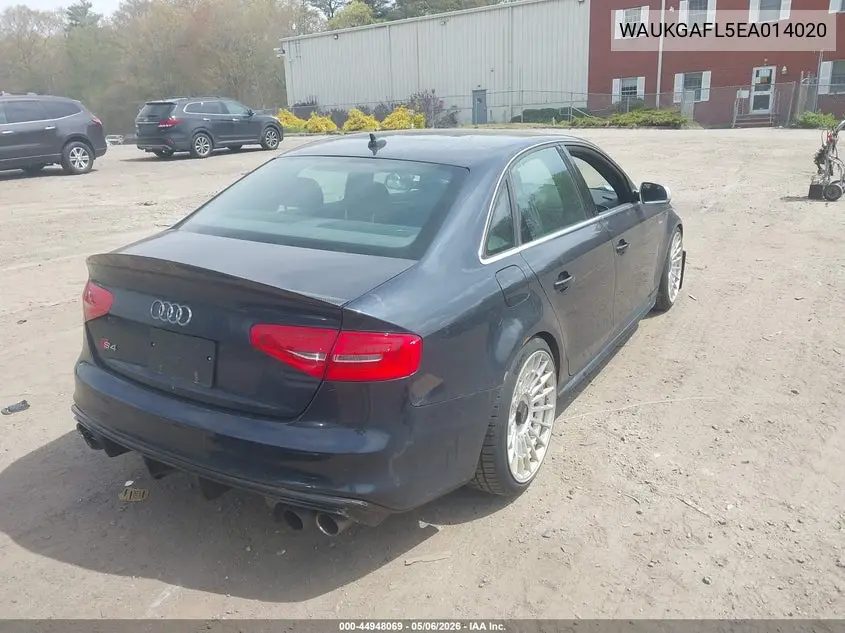 2014 Audi S4 3.0T Premium Plus VIN: WAUKGAFL5EA014020 Lot: 44948069