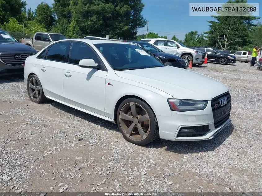2014 Audi S4 3.0T Premium Plus VIN: WAUBGAFL7EA152688 Lot: 45234221