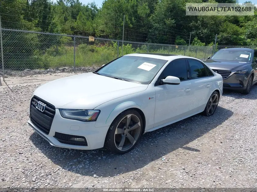 2014 Audi S4 3.0T Premium Plus VIN: WAUBGAFL7EA152688 Lot: 45234221